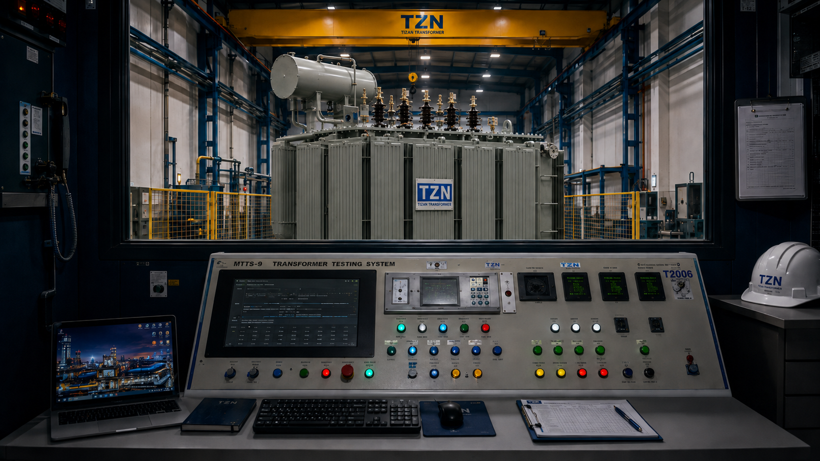 Power transformer inside the TZN manufacturing facility in Mersin