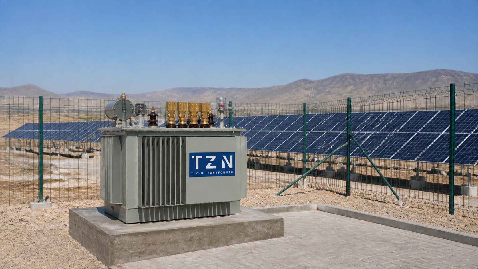 Compact TZN distribution transformer serving a solar energy installation