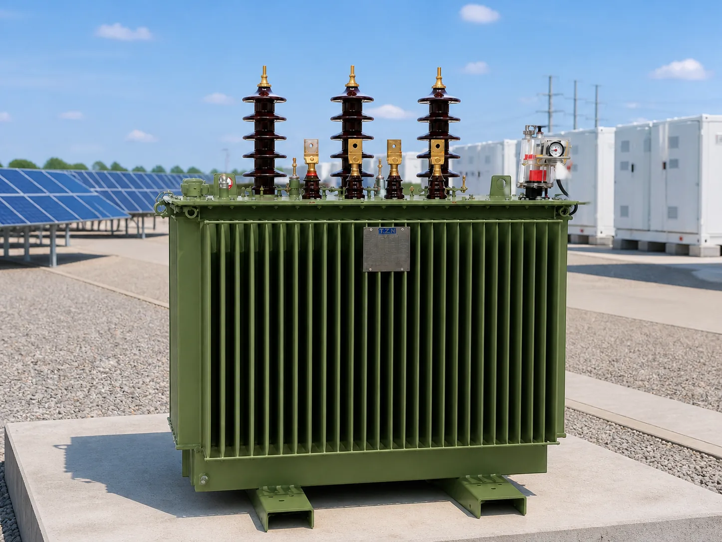 Compact TZN transformer integrated with a battery energy storage facility