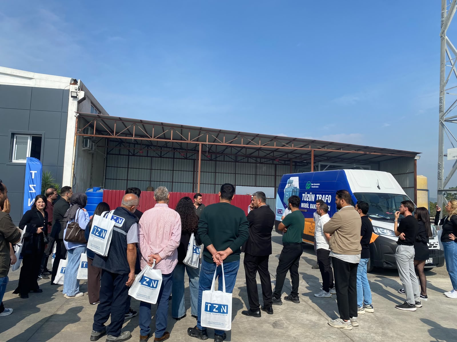 Factory site tour with members of the Mersin Chamber of Electrical Engineers